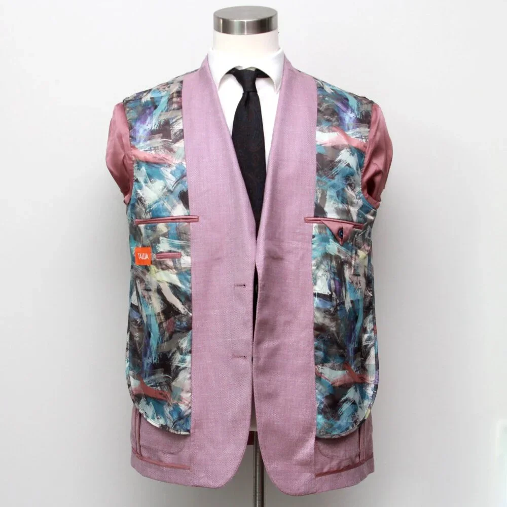 Tallia Men's Purple Slim-Fit Weave Wool-Blend Sport Coat Jacket Size 36R E091398